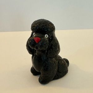Vintage Black Poodle Dog Ceramic